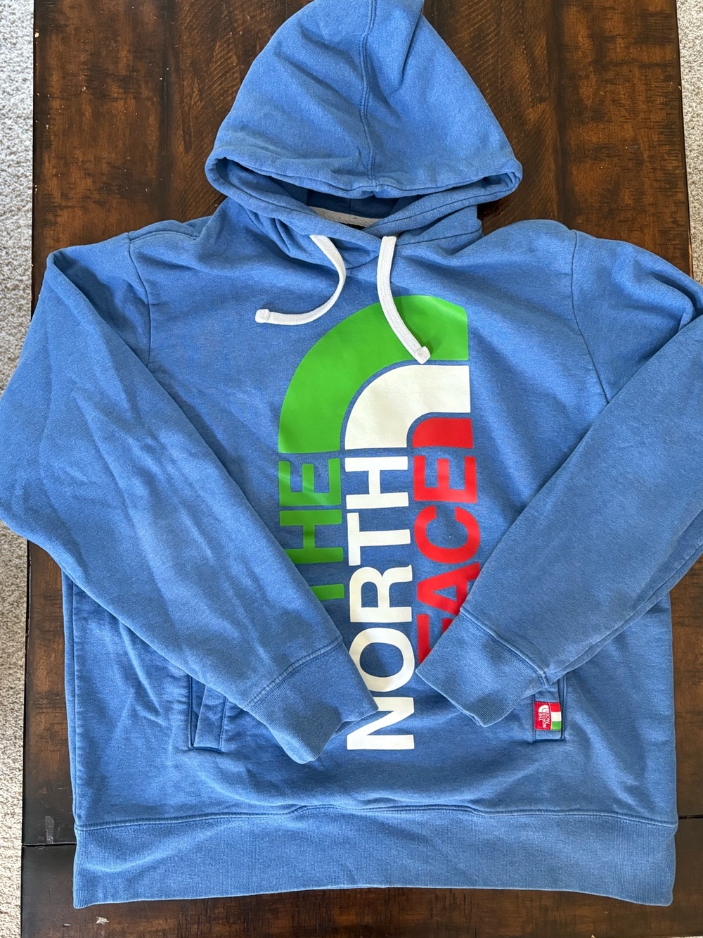 The North Face Hooded Sweatshirt in Blue, Men’s Large